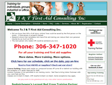 Tablet Screenshot of jandtfirstaid.ca